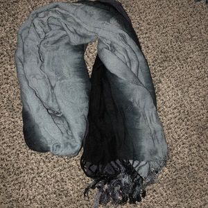 Black and grey ombré scarf